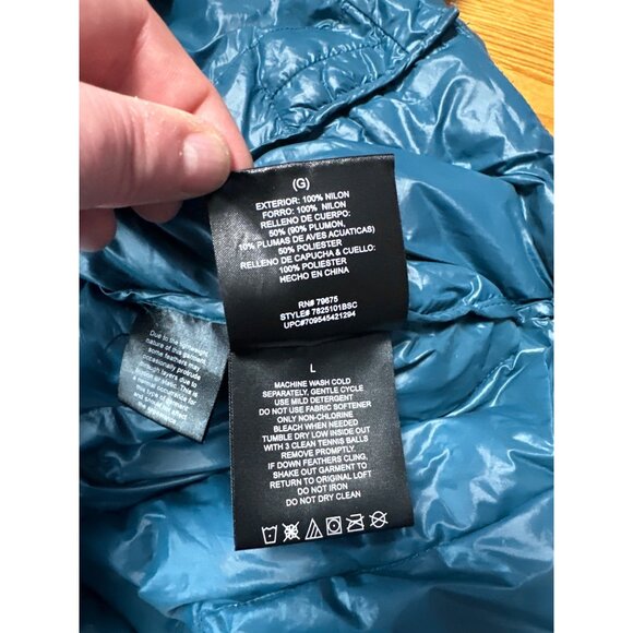 London Fog Womens Lightweight Packable Down Jacket Teal Size L - Picture 7 of 10